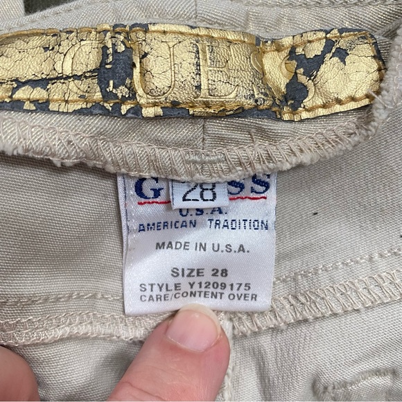 Gold Cropped Jeans size 28 - Picture 9 of 9